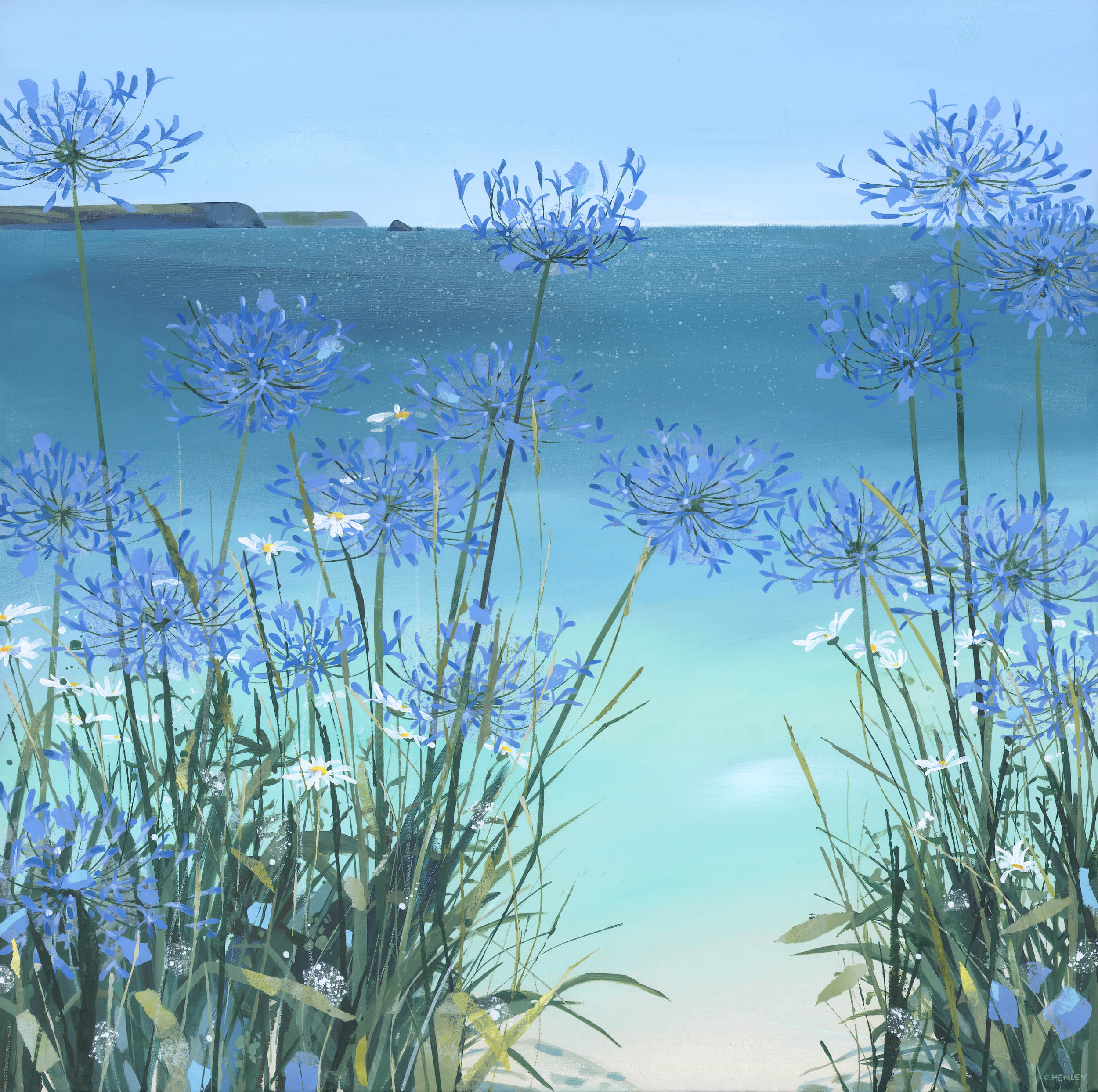Claire Henley - Summer View of Gull Rock