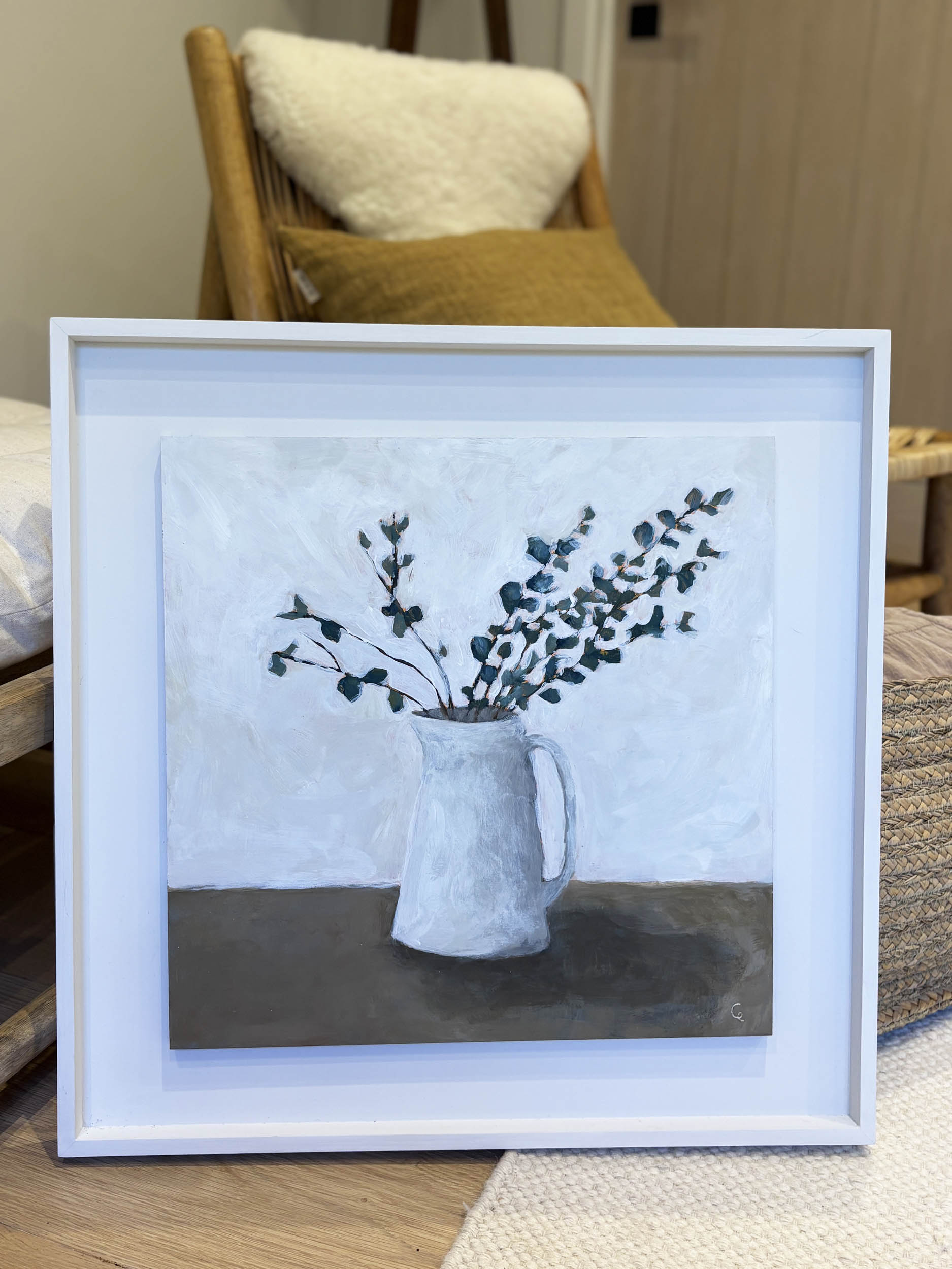 Chloe Elliott - Eucalyptus in White Jug - Image 4