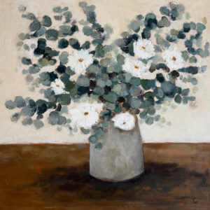 Chloe Elliott - White Flowers and Eucalyptus